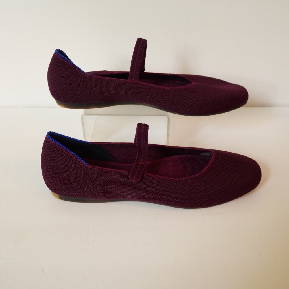 Rothy's Women's 6 Flats Max Square Mary Jane Plum Purple Shoes NEW - Picture 6 of 10